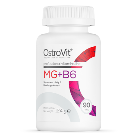 OstroVit Mg + B6 90 tabletek zdrowe kości wsparcie pracy mózgu